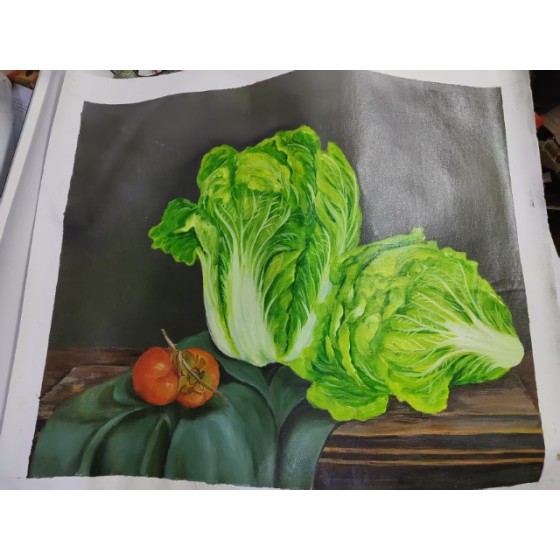 Chinese Cabbage Oil Painting by Fan Changlong
