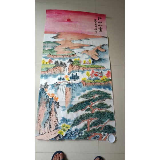 River and Mountain Like Painting