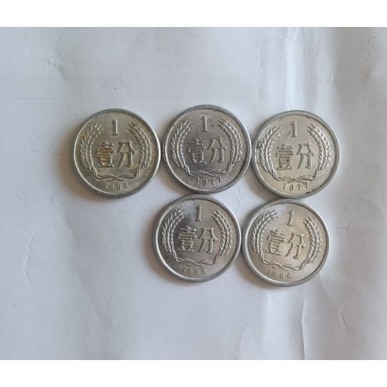 Second Set RMB One Fen Coin