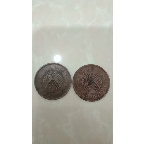 Hunan-made Double Flag Coin