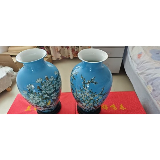 West Lake Blue Glaze Twin Treasures: Orchid & Plum Ode to Spring