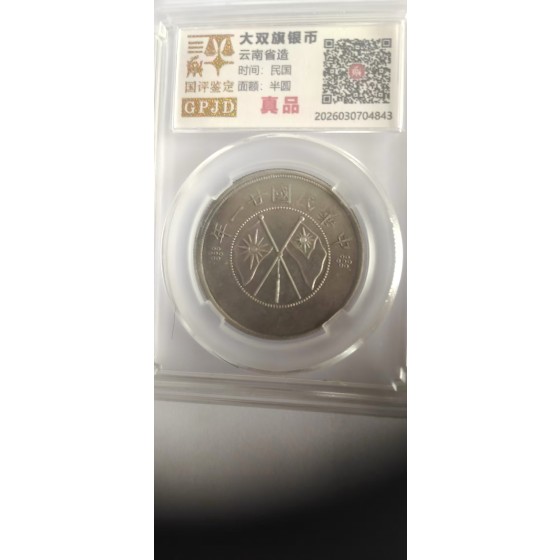 Yunnan‑Minted Double‑Flag Silver Coin