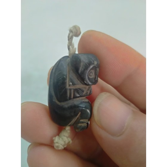 Ethnic Stone‑Carved Monkey Pendant