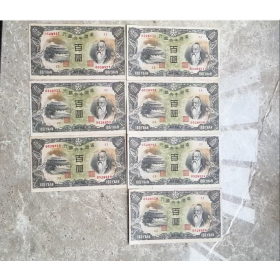 100‑Yuan Note of Manchukuo Central Bank