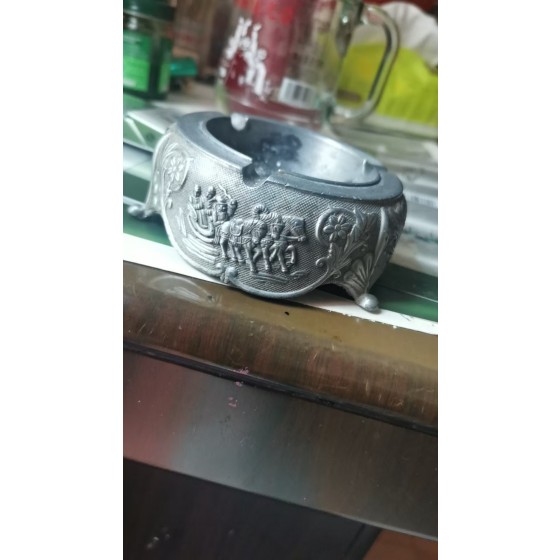 Western Embossed Tin Ashtray