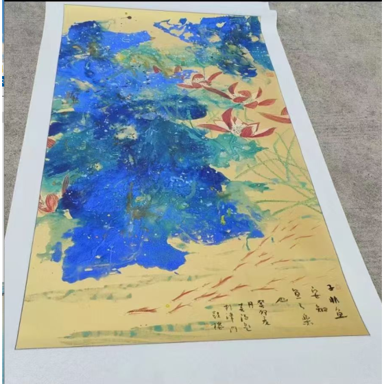 Splashed‑Color Lotus Painting