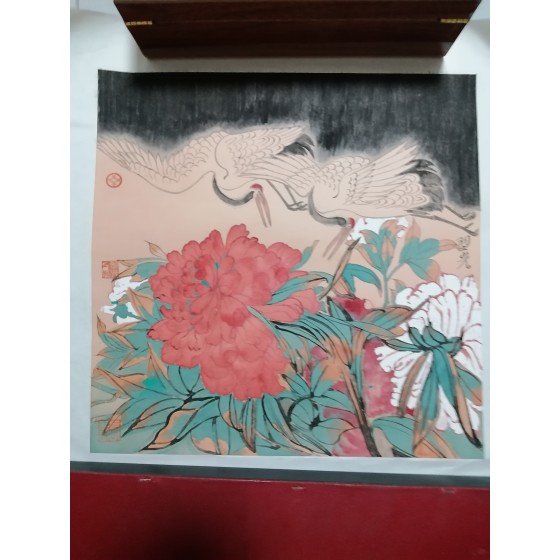 Double Cranes Painting