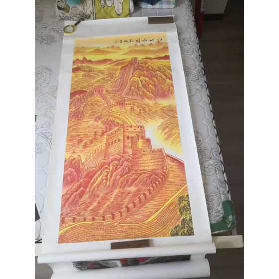 Liu Rui Eternal Rivers and Mountains Golden Great Wall Chinese Painting
