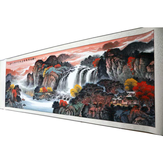 Horizontal Scroll Painting "Smooth Sailing" by Sun Jixiang