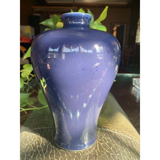 Sacrificial Blue Glaze Plum Vase