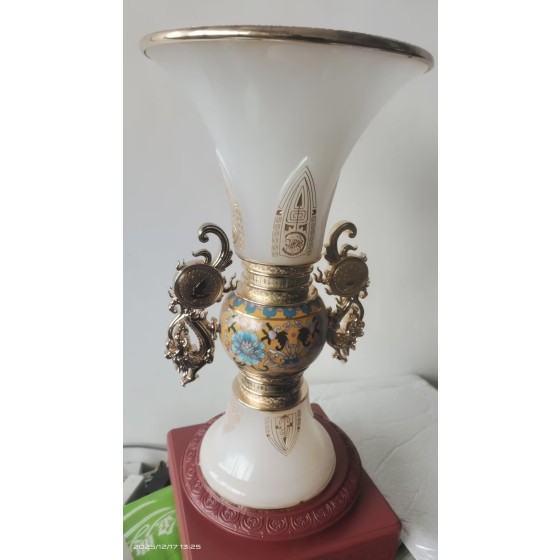 Cloisonne Nine-Dragon Imperial Zun