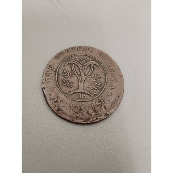 Hunan Provincial Double-Flag 20 Cash Upside-Down Error Coin