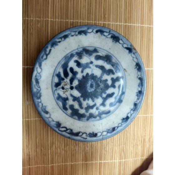 Qing Dynasty Blue and White Plate