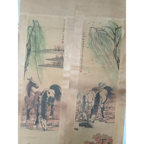 Double Steeds Painting