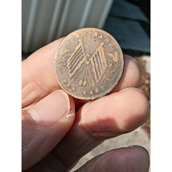 Two-Flag Copper Coin